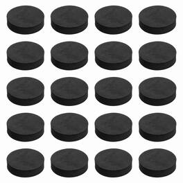 Unique Bargains - Single Sided Speaker Isolation Pads 65x16mm Round EVA Acoustic Foam Anti-Vibration Feet for Speaker Subwoofer, 32pcs - Black