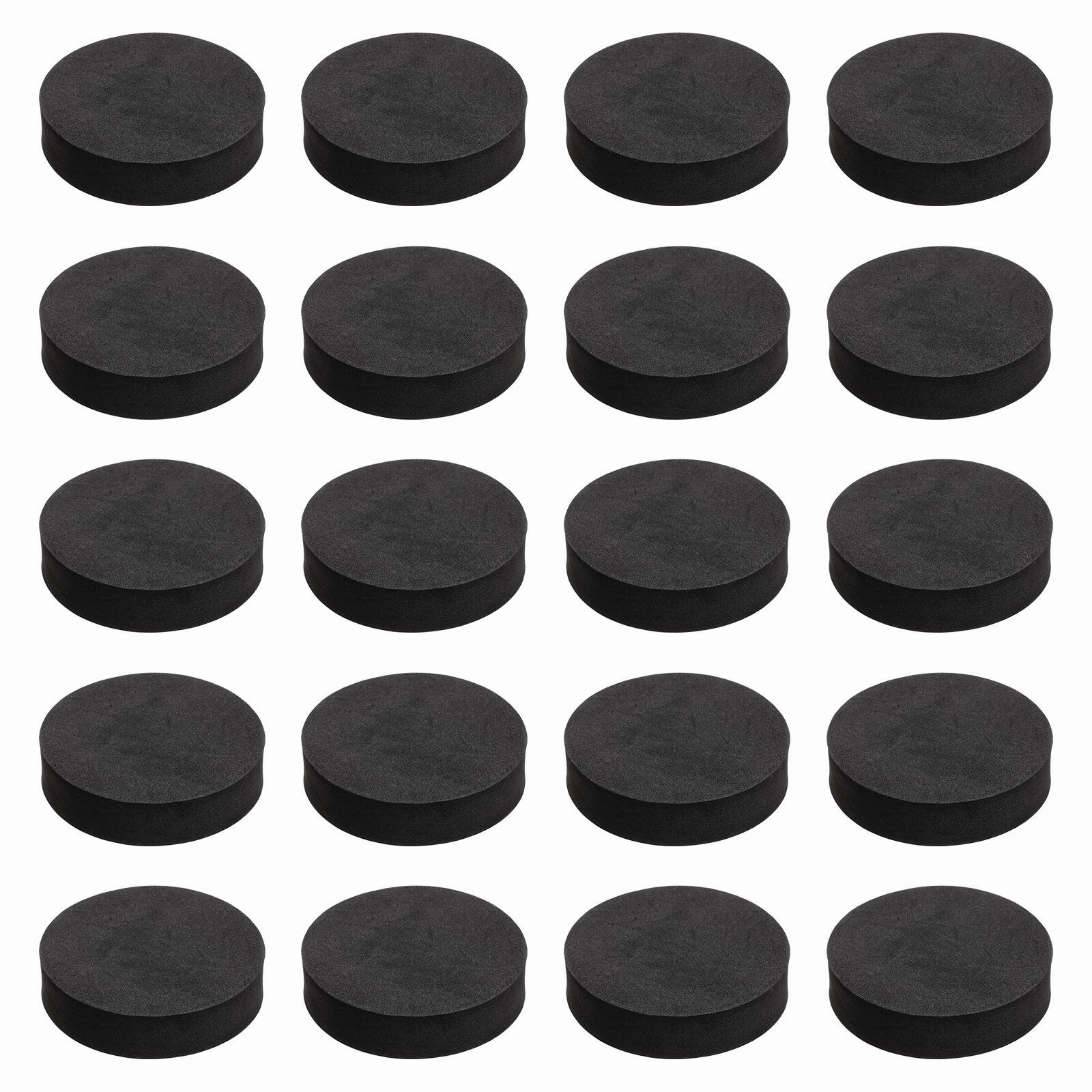 Front. Unique Bargains - Single Sided Speaker Isolation Pads 65x16mm Round EVA Acoustic Foam Anti-Vibration Feet for Speaker Subwoofer, 32pcs - Black.