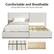 Comfortable and Breathable
Robust Bed Frame with Sturdy Steel Slats