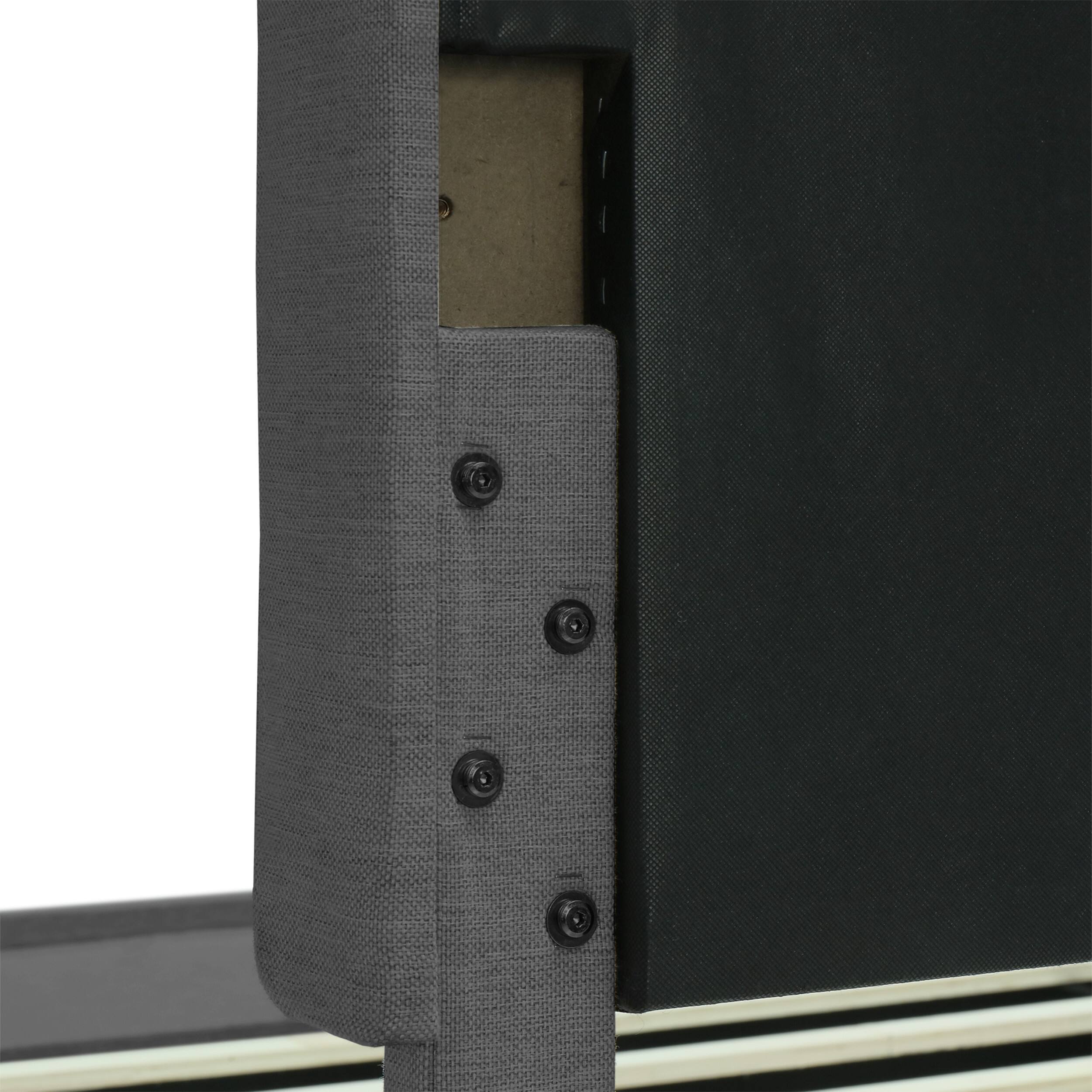 Alt View 20. Click Decor - Edmond Storage Bed with Adjustable Height Headboard Queen Size - Dark Gray.