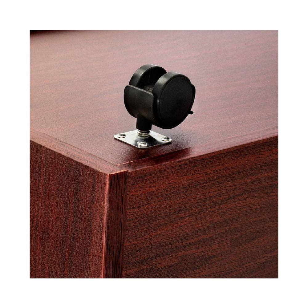 Back. AdirOffice - Blueprint Storage Wood 20-Slot Portable Roll File Cart - Mahogany.