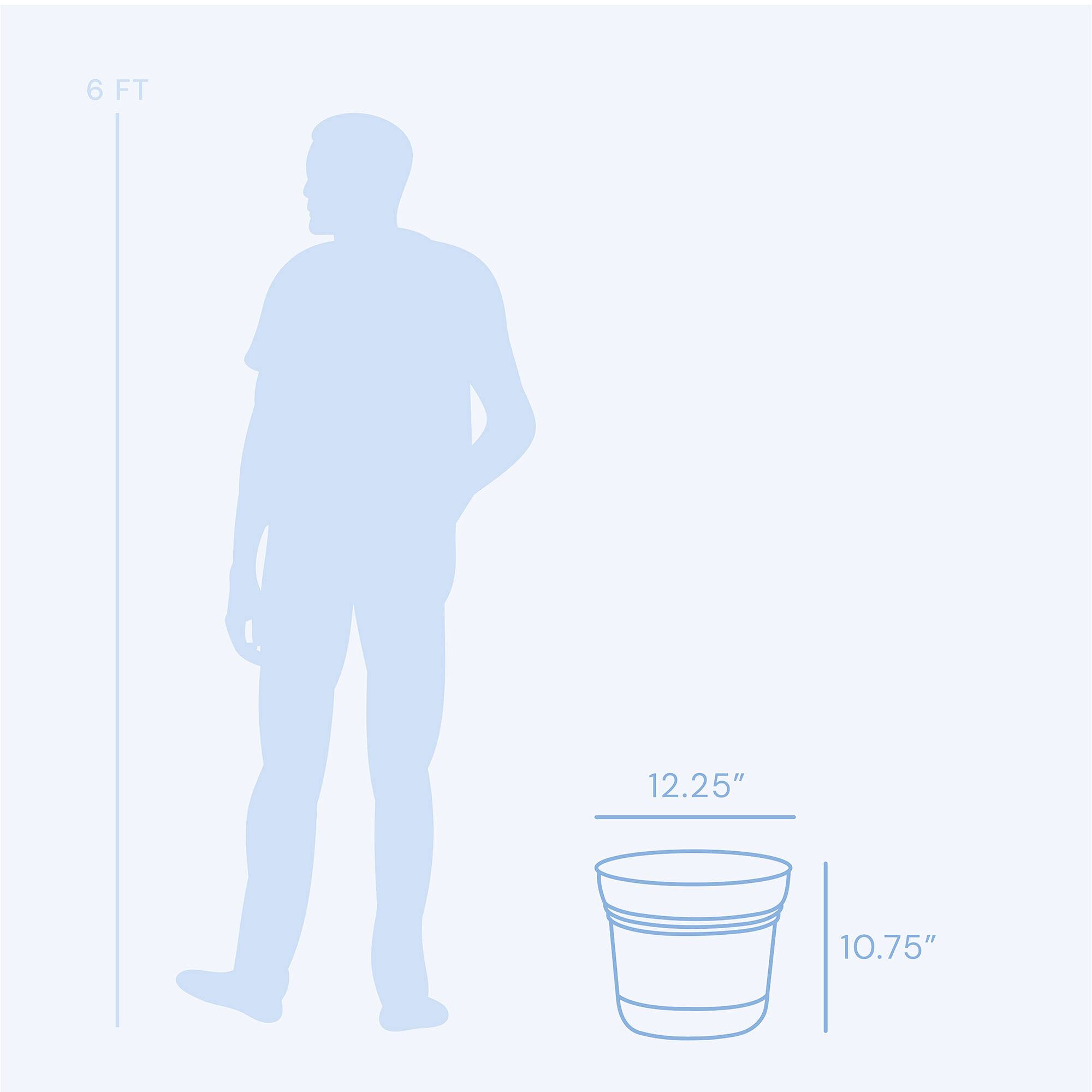 6 FT  
12.25"  
10.75"