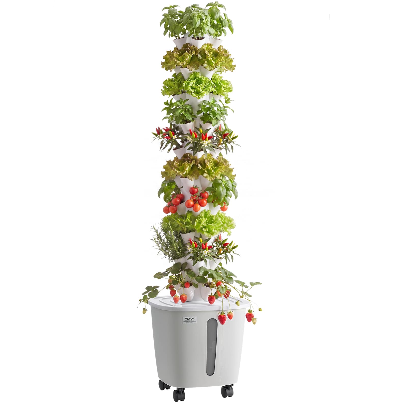 VEVOR - Hydroponic Tower, 50 Pods 10 Tiers Hydroponics Growing System Kit with App Control & Casters, Vertical Home Garden - White price history on PriceWatchPro