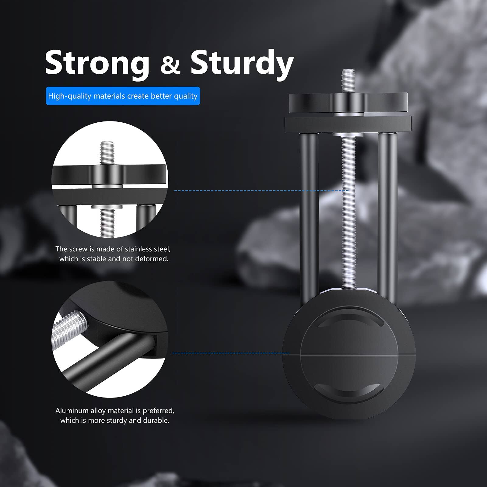 Strong & Sturdy

High-quality materials create better quality

The screw is made of stainless steel, which is stable and not deformed.

Aluminum alloy material is preferred, which is more sturdy and durable.