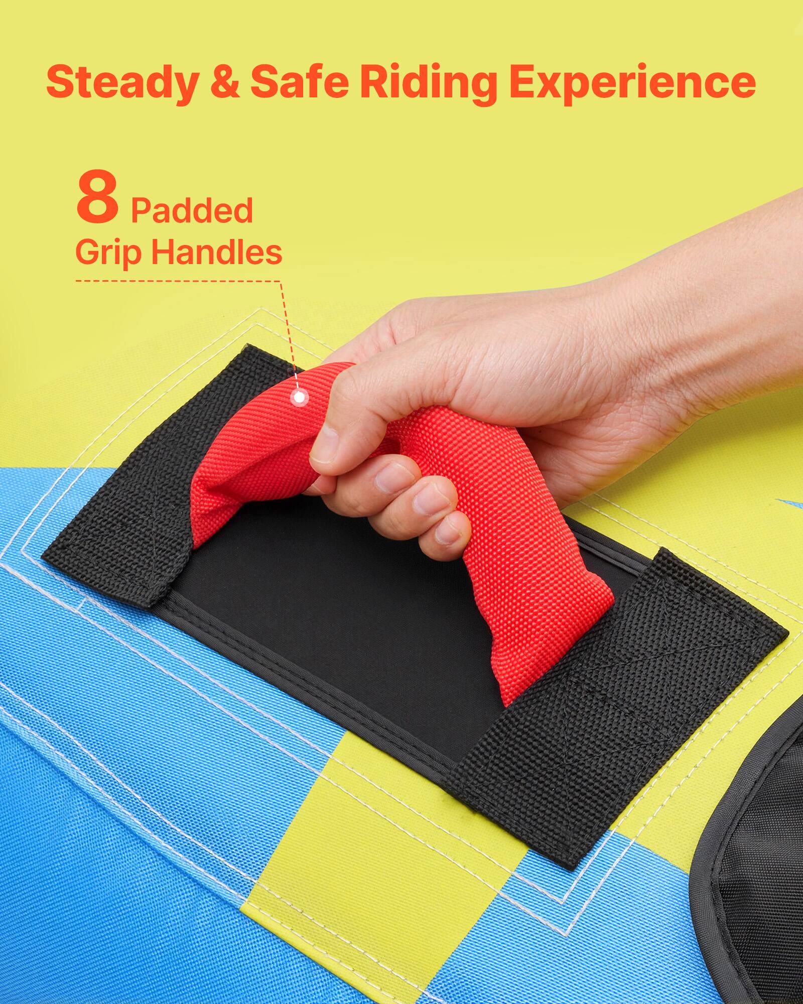 Steady & Safe Riding Experience

8 Padded Grip Handles