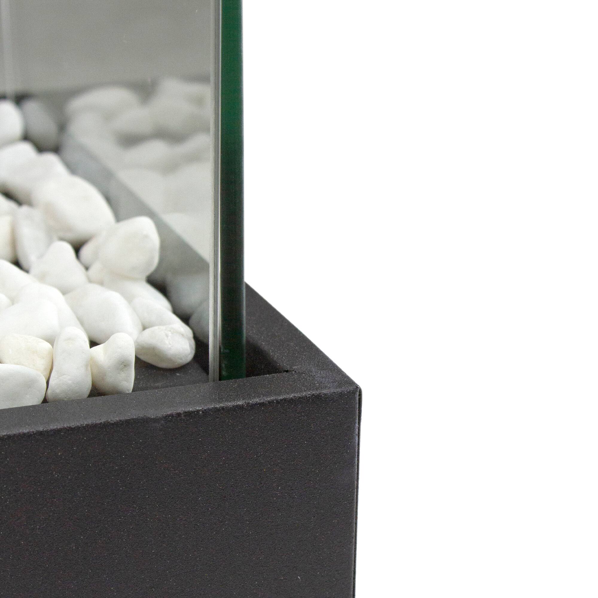 Alt View 4. Northlight - Bio Ethanol Ventless Portable Fireplace with Flame Guard - 11.5" - Black.