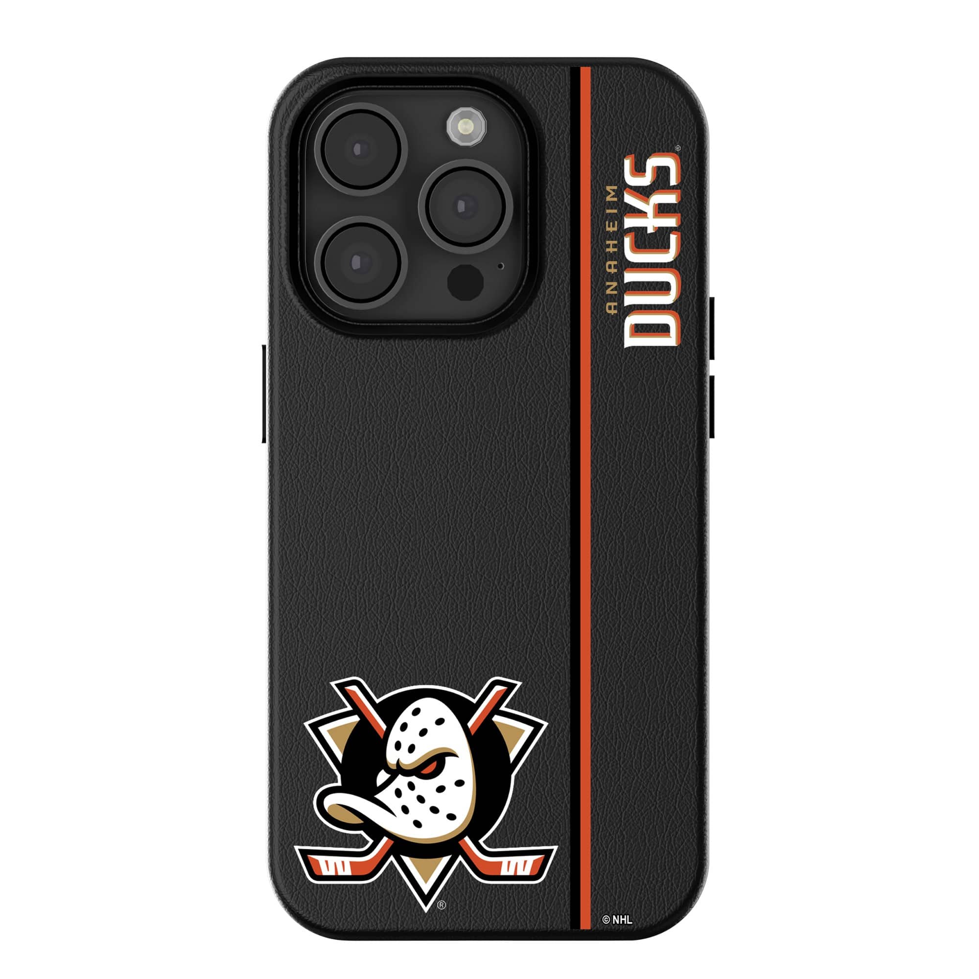 Keyscaper - NHL - Anaheim Ducks Sidebar Magnetic iPhone Case - 15 Plus - Black