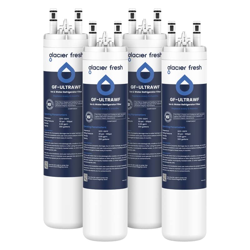GLACIER FRESH - ULTRAWF Frigidaire Refrigerator Water Filter, 4 Pack
