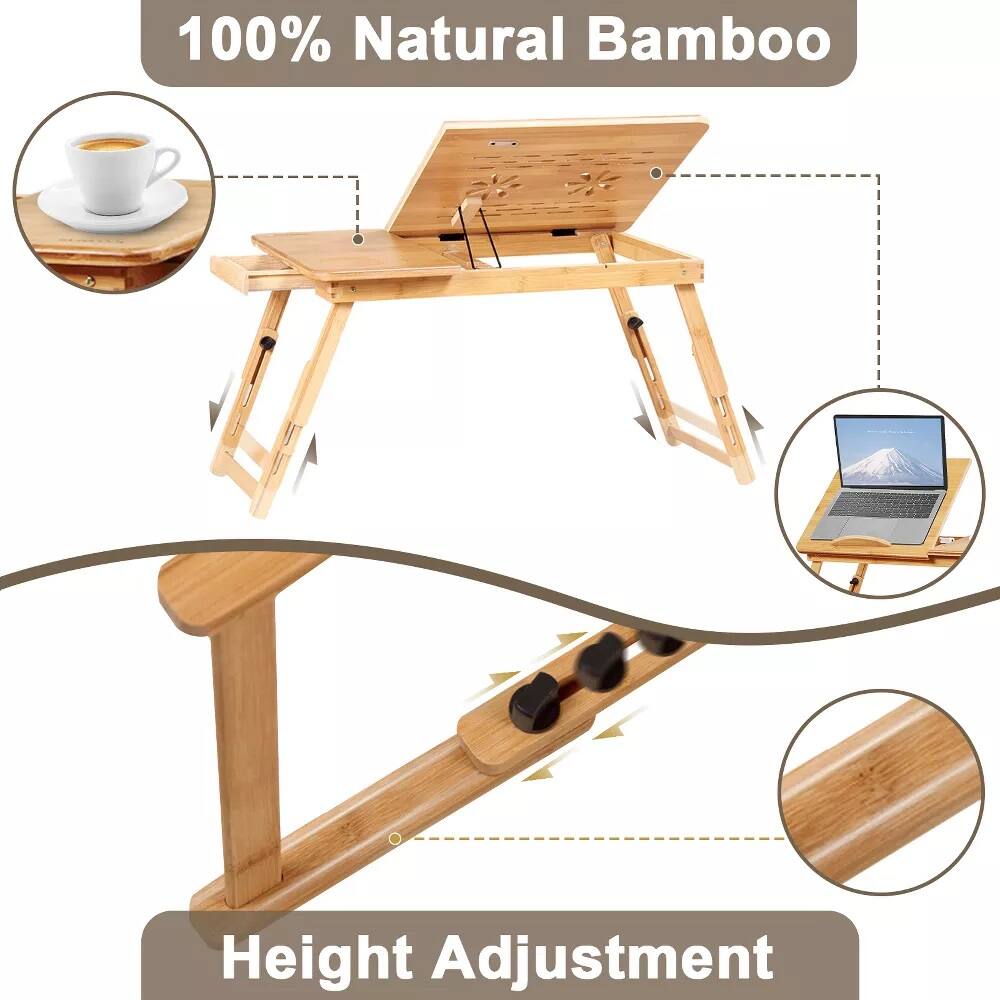 100% Natural Bamboo Height Adjustment