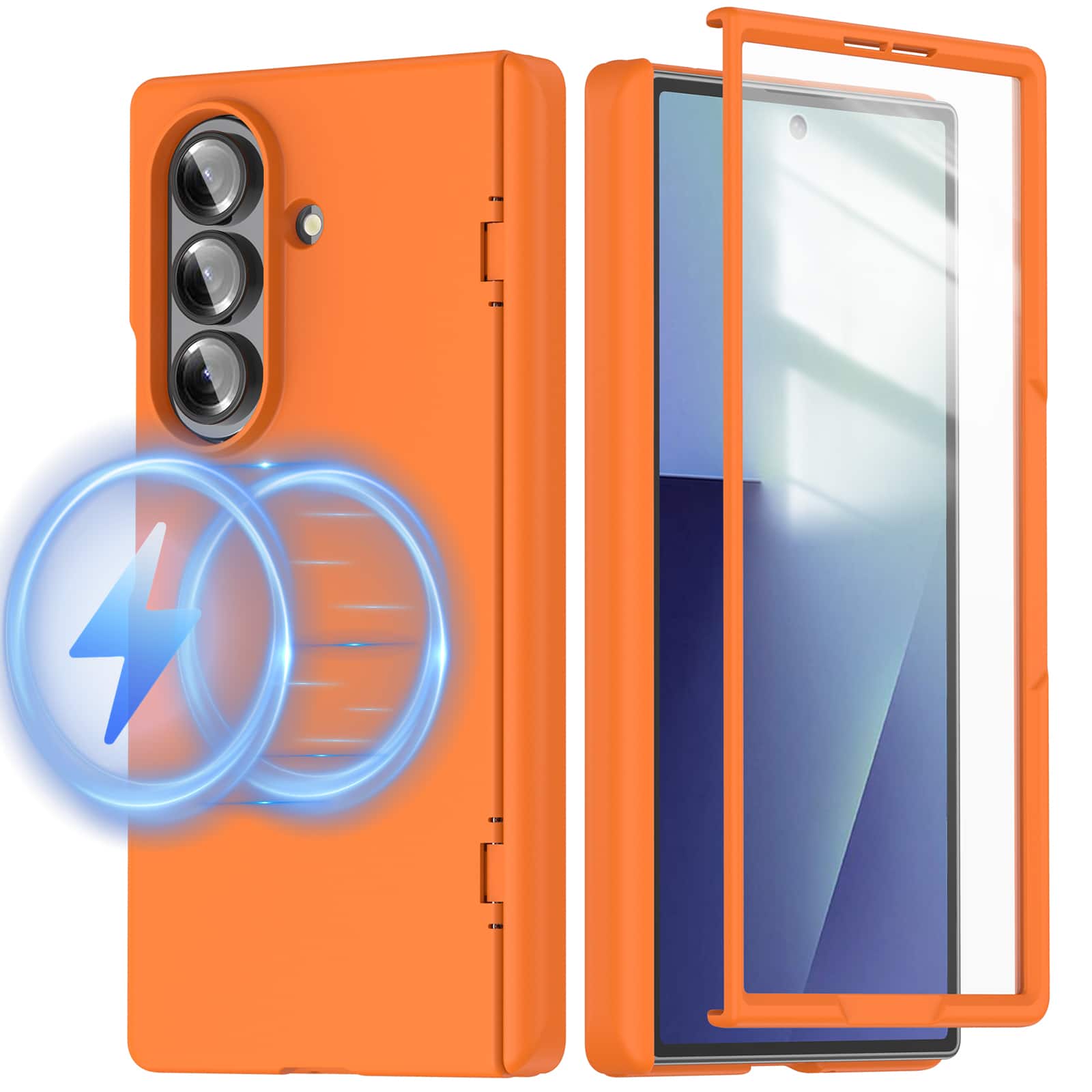 Dteck - Magnetic for Samsung Galaxy Z Fold8 Ultra Case with Screen Protector,Compatible with MagSafe,Full Body Hinge Protection - Orange price history on PriceWatchPro