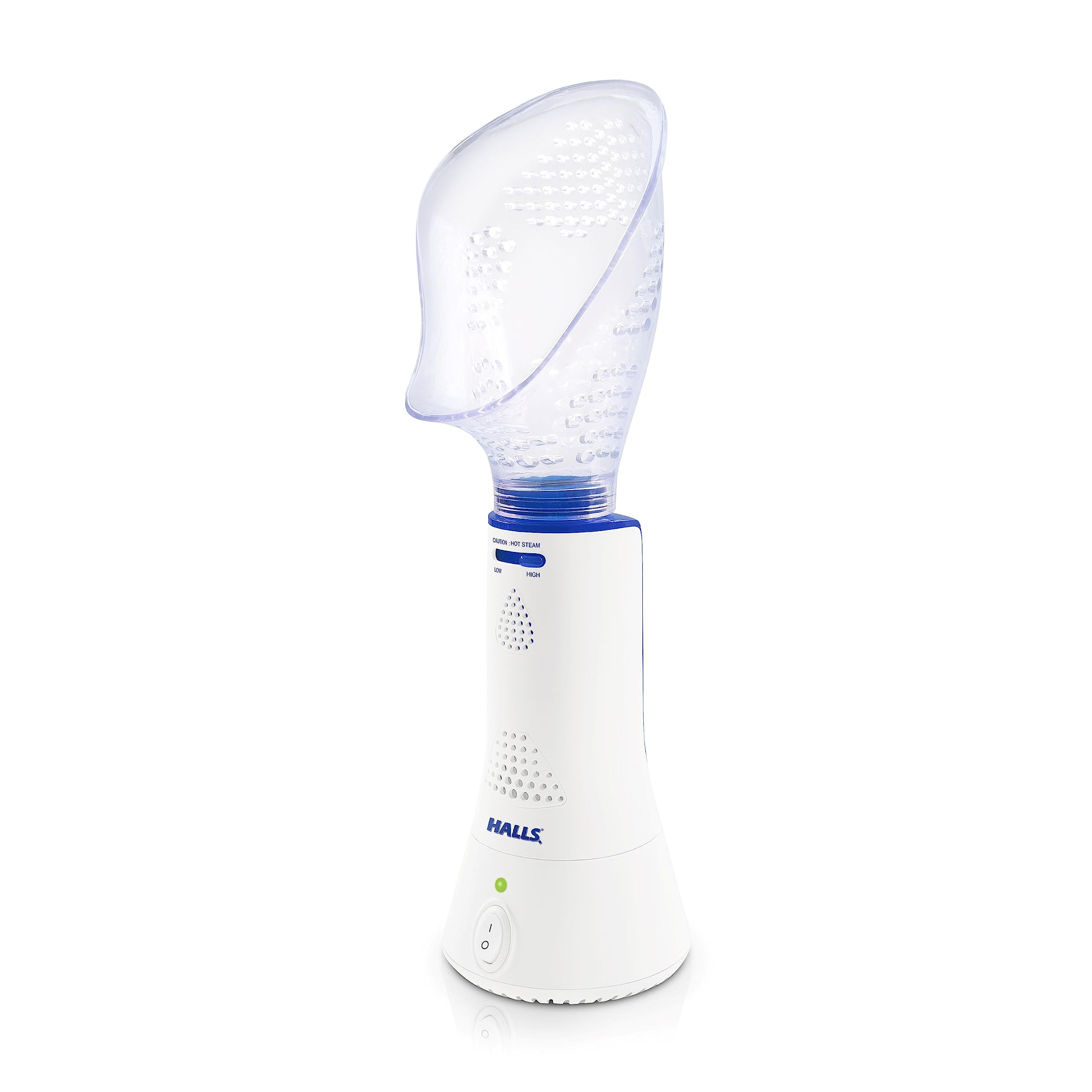 Front. CRANE - HALLS® Corded Steam Inhaler, White - White.