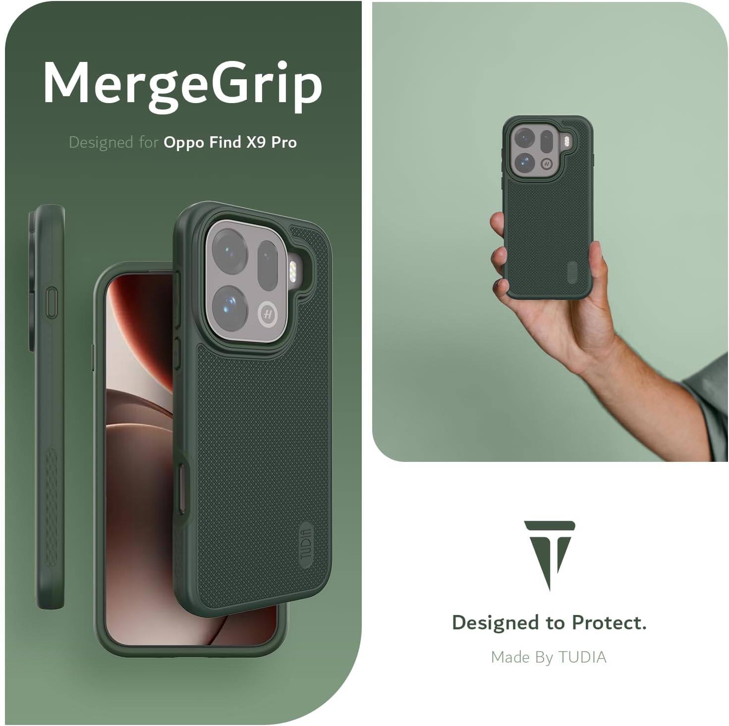 MergeGrip  
Designed for Oppo Find X9 Pro  

Designed to Protect.  
Made By TUDIA