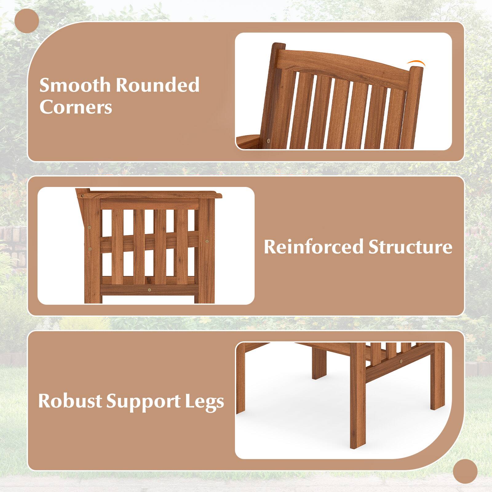 Smooth Rounded Corners  
Reinforced Structure  
Robust Support Legs