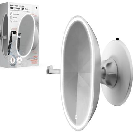 Sharper Image SpaStudio Fog Free Y at1d Snow Goggles - Heated Anti Fog Technology - Black Lens - White Frame