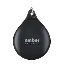 Amber Sporting Goods - Water-Filled Heavy Boxing Bag, MMA, Fitness, and Cardio Workouts, 12 Inch, 35 LB - Black