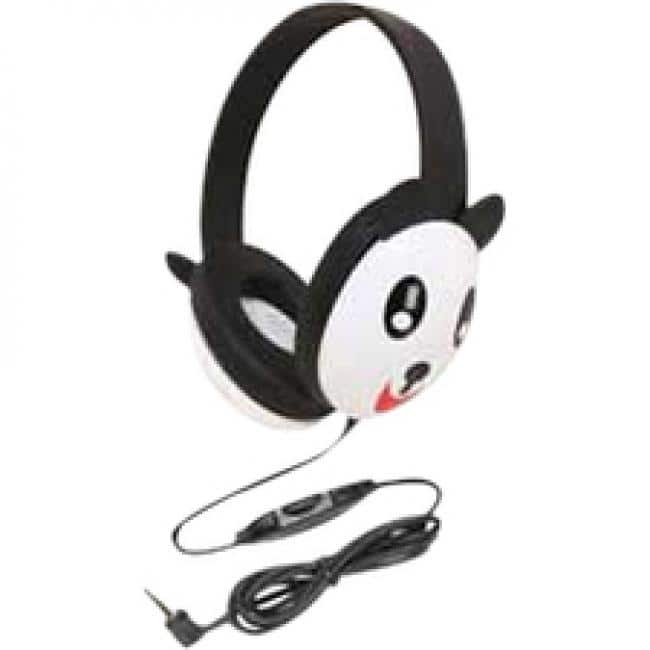 Califone - KIDS STEREO PC HEADPHONE PANDA DESIGN - Stereo - Mini-phone (3.5mm) - Wired - 25 Ohm - 20 Hz to 20 kHz - Red