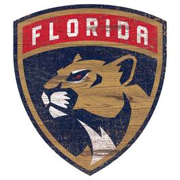 Fan Creations - Florida Panthers 24'' x 24'' Distressed Logo Cutout Sign - Multicolor