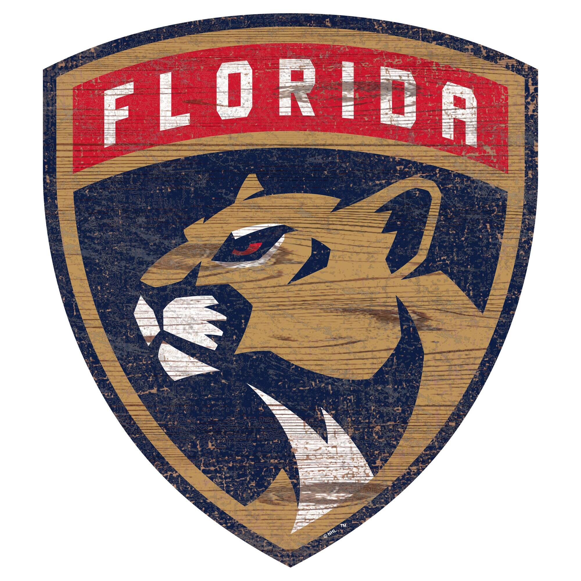 Florida Panthers 24'' x 24'' Distressed Logo Cutout Sign