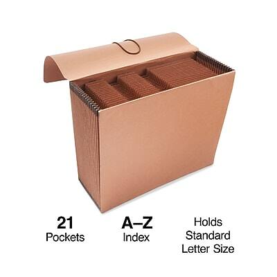 21 Pockets  
A-Z Index  
Holds Standard Letter Size