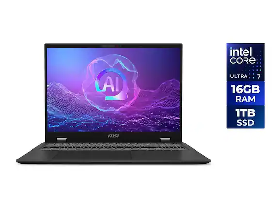 intel CORE
AI
ULTRA 7
16GB RAM
1TB SSD
msi