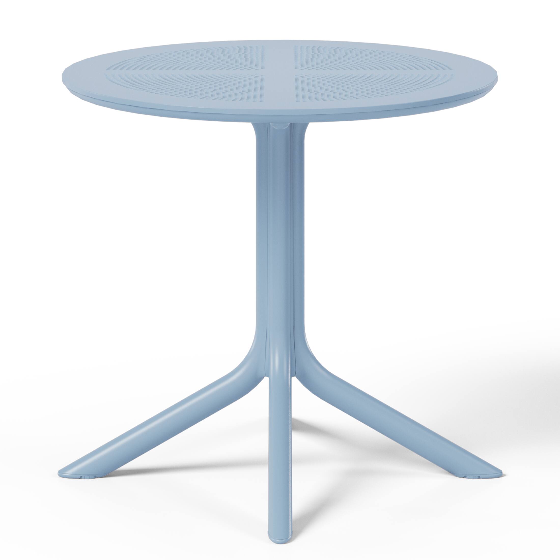Back. WestinTrends - WestinTrends Playa 31.5" Round Plastic Outdoor Patio Dining Table for 4 - French Blue.