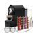 Front. ChefWave - ChefWave Espresso Machine (Black) with Holder, Cups and Handheld Milk Frother - Black.