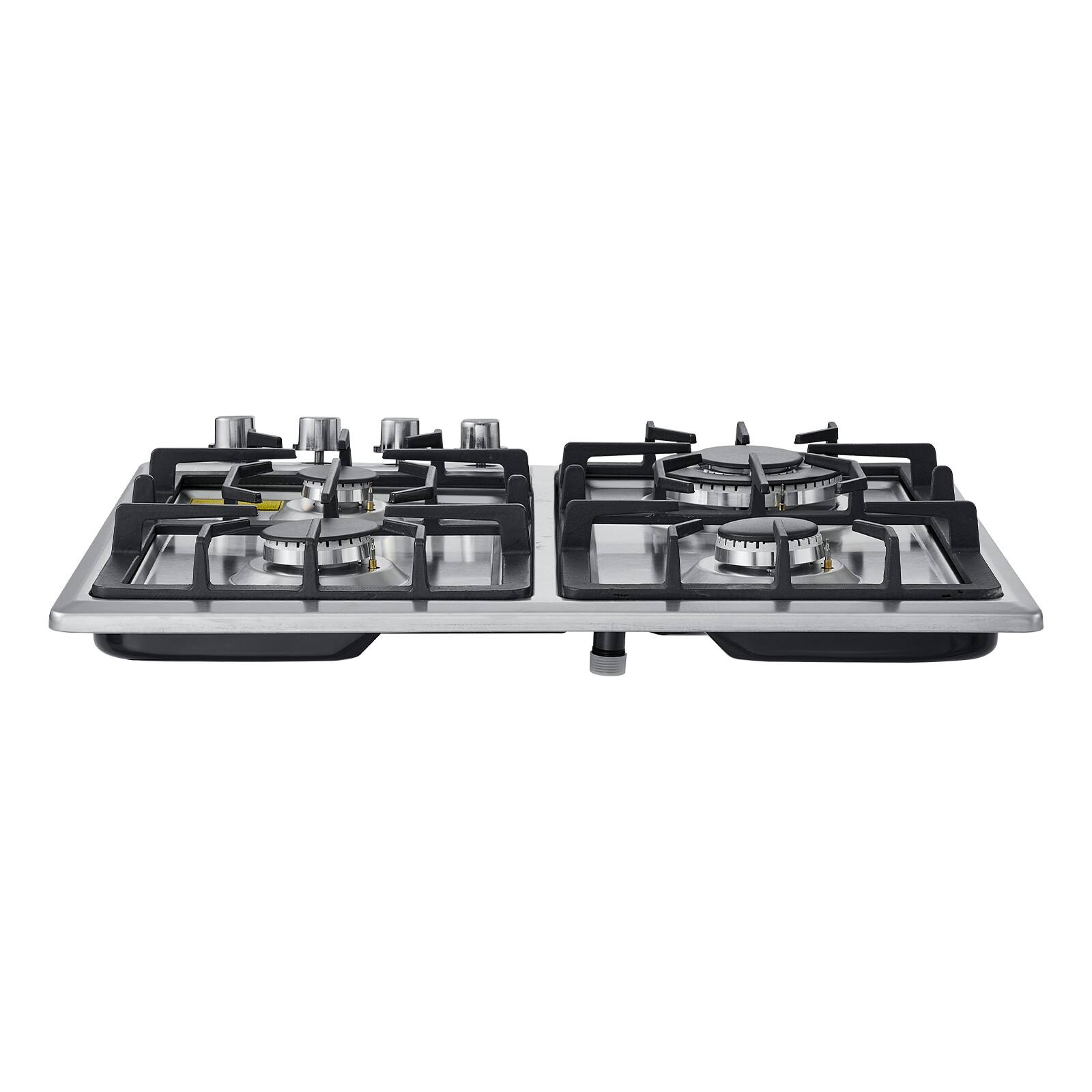 Alt View 5. VEVOR - 24 inch Gas Cooktop 4 Burners Gas Stove Top, Max 27000BTU Built-in Stainless Steel Stove Top LPG/NG Convertible Dual - Stainless steel color.