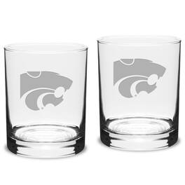 Jardine - Kansas State Wildcats 2-Piece 14oz. Classic Double Old-Fashioned Glass Set - Multicolor