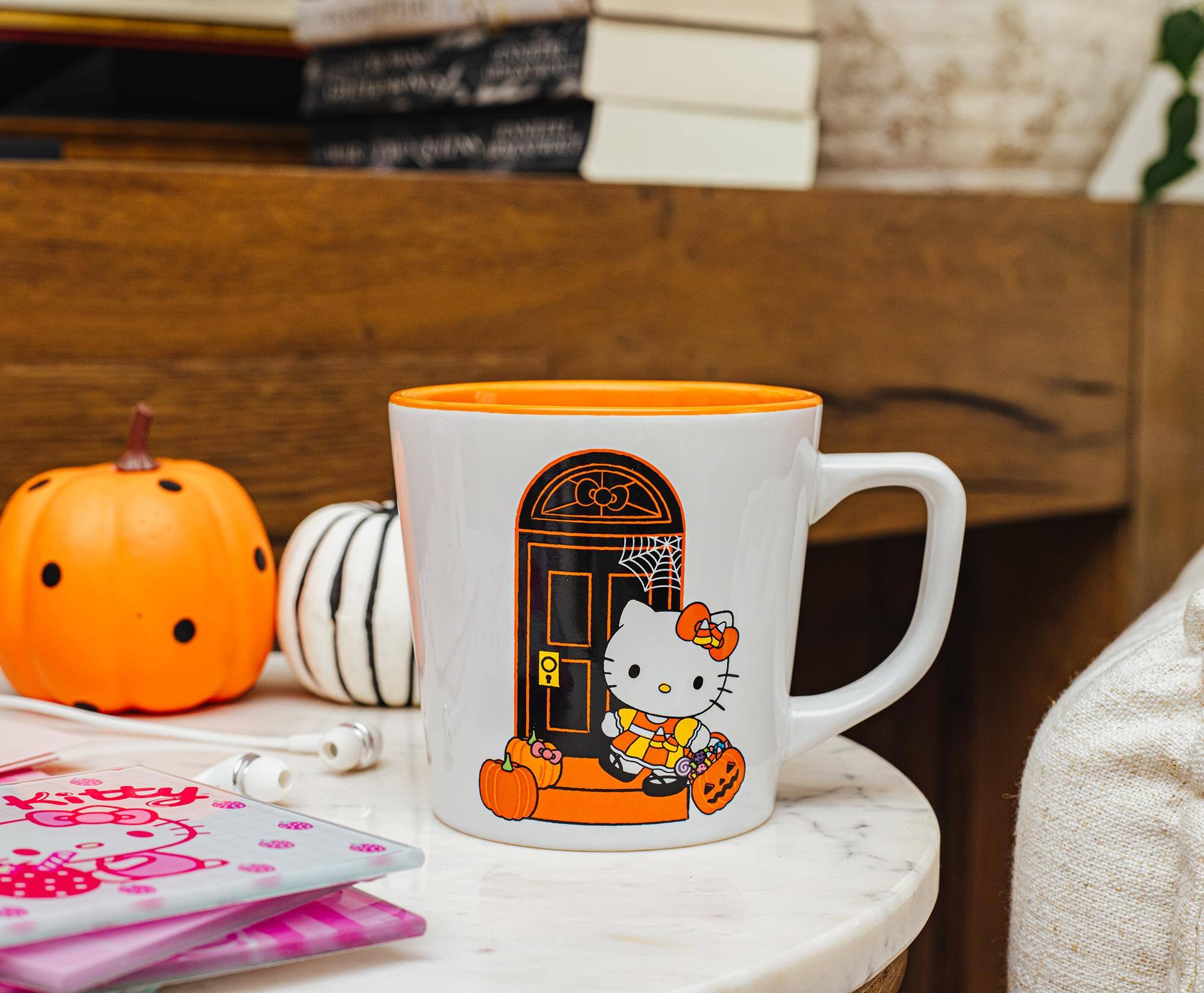 Alt View 10. Silver Buffalo - Sanrio Hello Kitty Pumpkins Ceramic Latte Mug | Holds 17 Ounces - White.