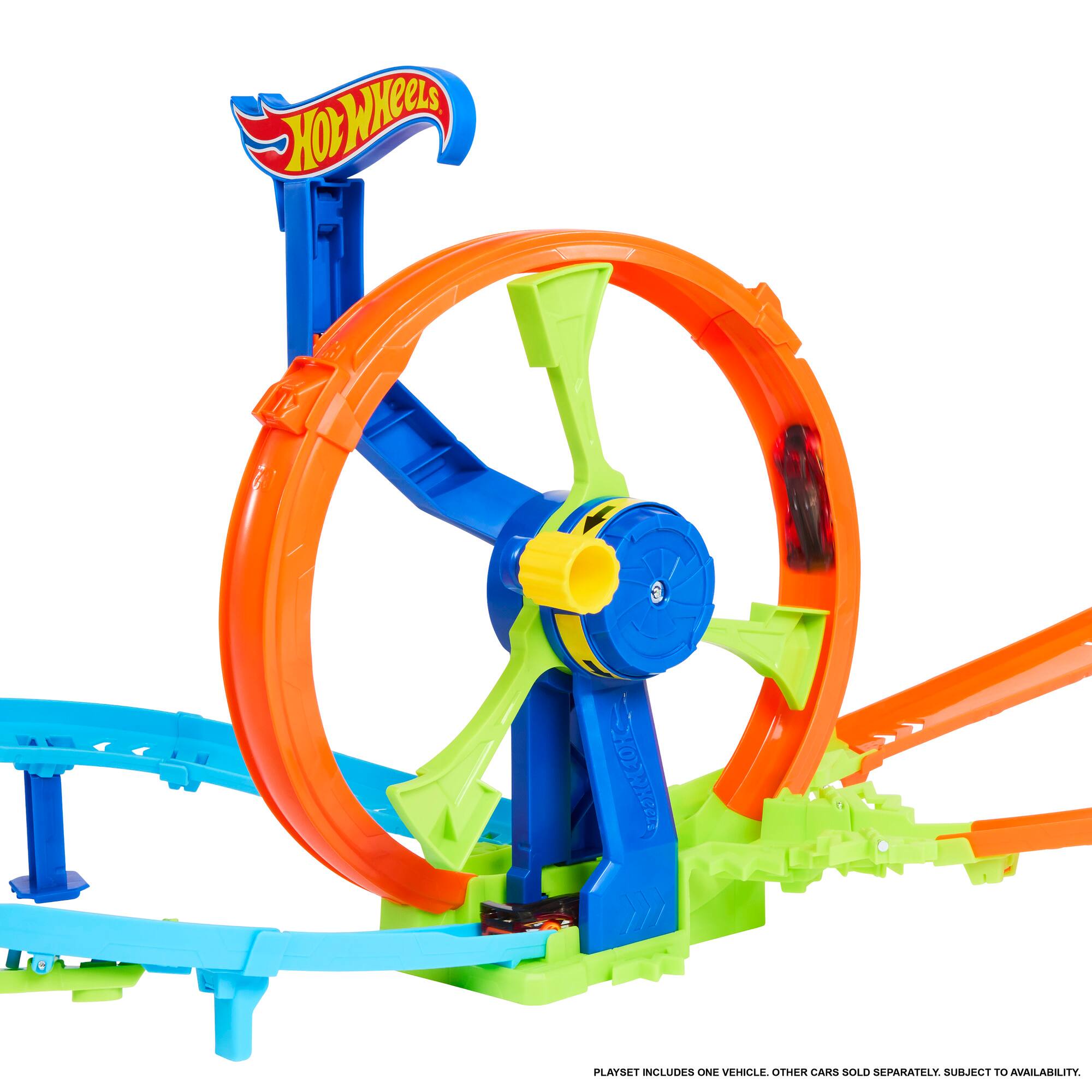 Hot Wheels

PLAYSET INCLUDES ONE VEHICLE. OTHER CARS SOLD SEPARATELY. SUBJECT TO AVAILABILITY.