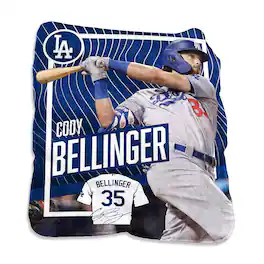Logo Brands - Cody Bellinger Los Angeles Dodgers Game Day Player Raschel Throw Blanket - Multicolor