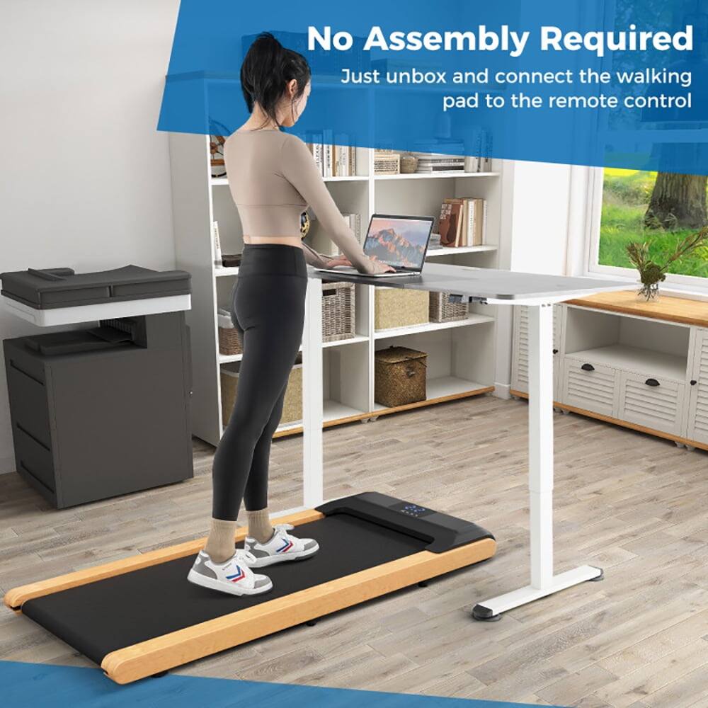 No Assembly Required  
Just unbox and connect the walking pad to the remote control