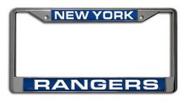 Rico Industries - New York Rangers NHL Chrome Metal Laser Cut License Plate Frame - Multi