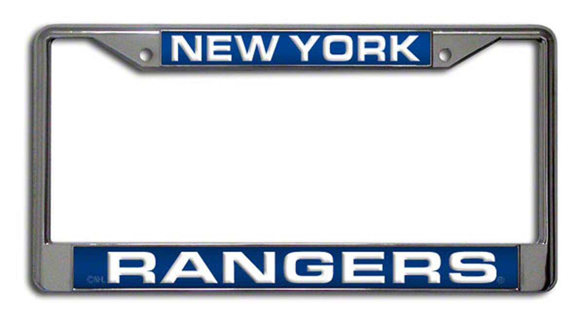 New York Rangers NHL Chrome Metal Laser Cut License Plate Frame