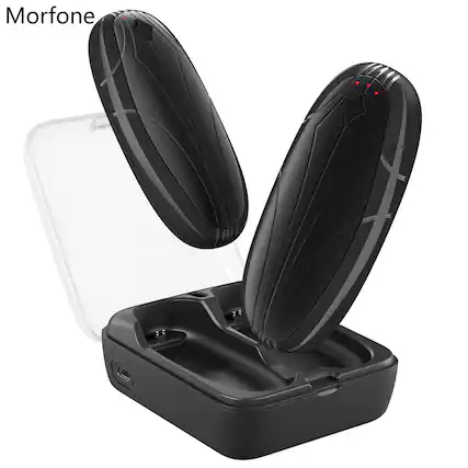 Front. Morfone - Rechargeable Hand Warmers (2-Pack) 14000mAh Wireless Charging Case 3-Level Heating Settings Portable Hand Warmer.