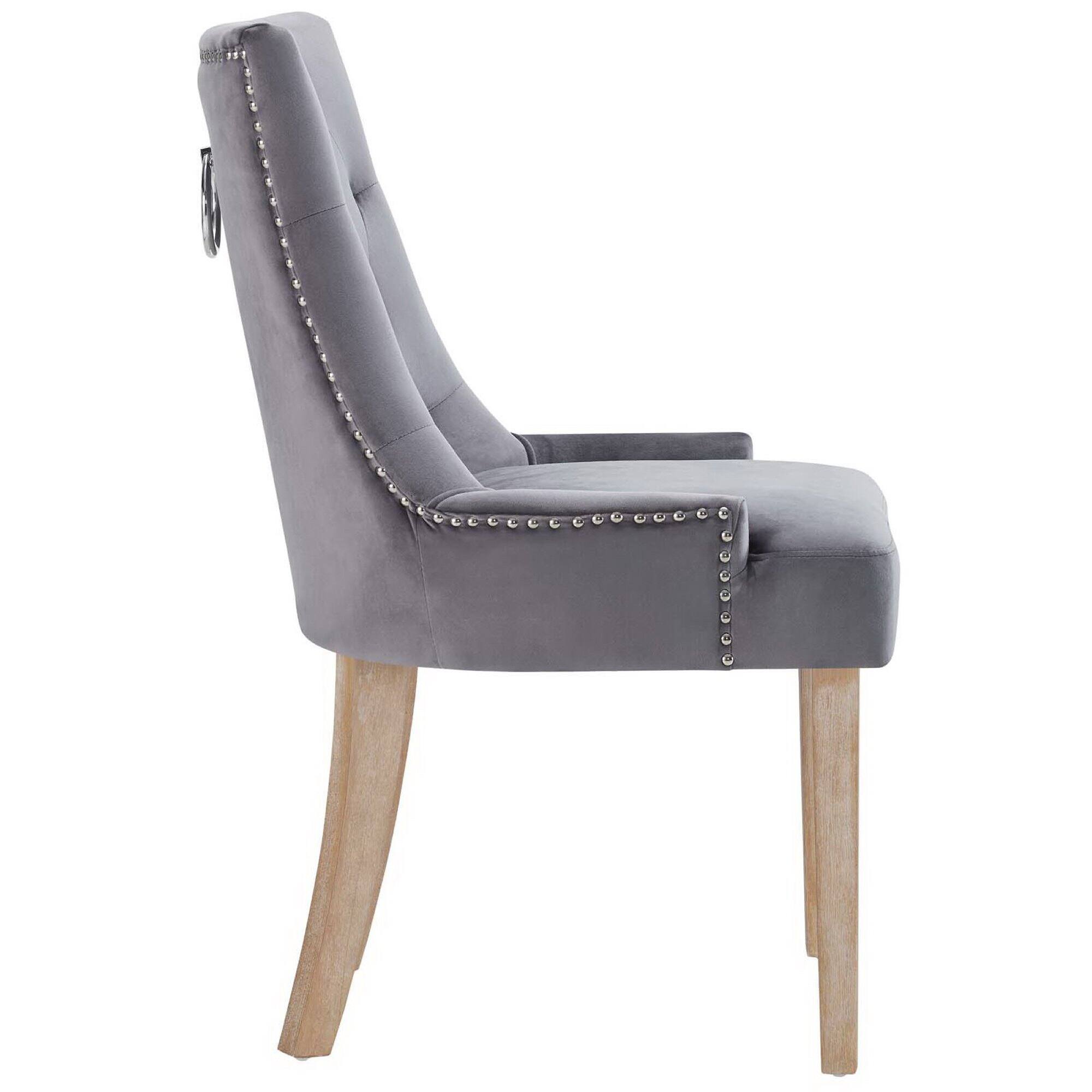 Left. Modway - Pose Performance Velvet Dining Chair by Modway - Gray.
