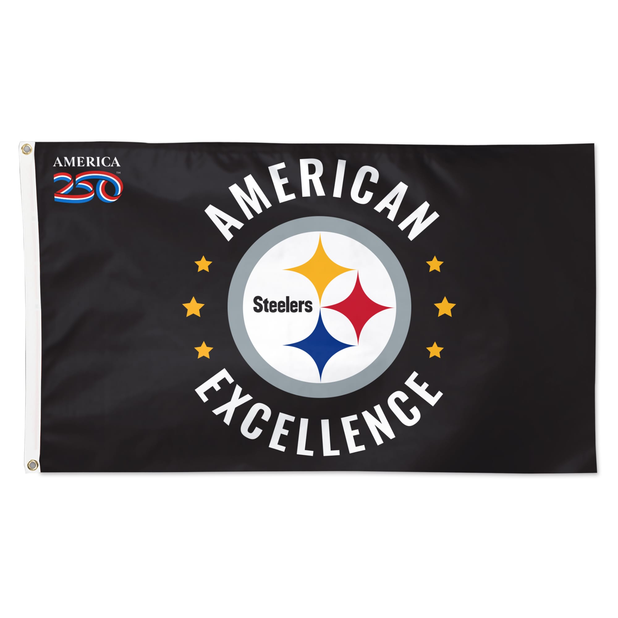 WinCraft - Pittsburgh Steelers 3' x 5' One-Sided America 250 Deluxe Flag - Multicolor