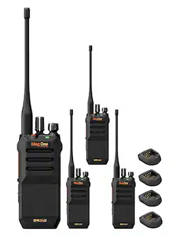 Motorola Solutions - Motorola BPR50dX 64-Channel Two-Way VHF Business Radio (BPR50dX-V) (4-Pack) - Black
