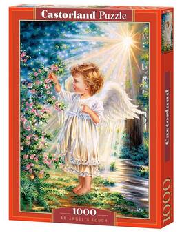 Castorland - 1000 Piece Jigsaw Puzzle, An Angel's Touch, Sweet Cherub, Dona Gelsinger, Adult Puzzle, C-103867-2 - Red