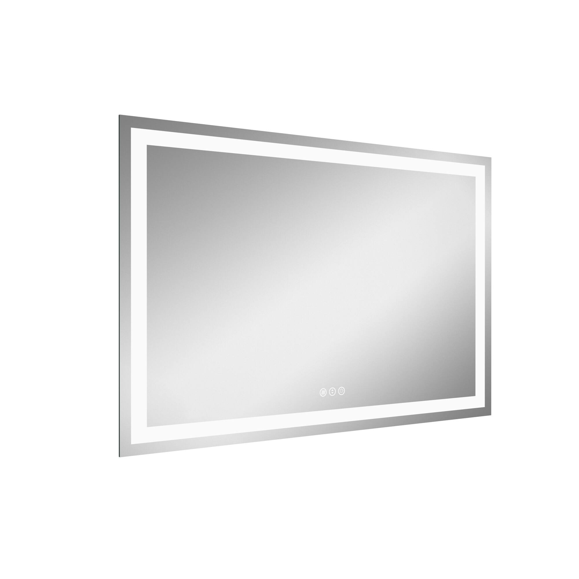 Alt View 1. Boyel Living - 40 in W x 60 in L Rectangular Frameless Wall Bathroom Vanity Mirror with Front and Backlit and Anti Fog.