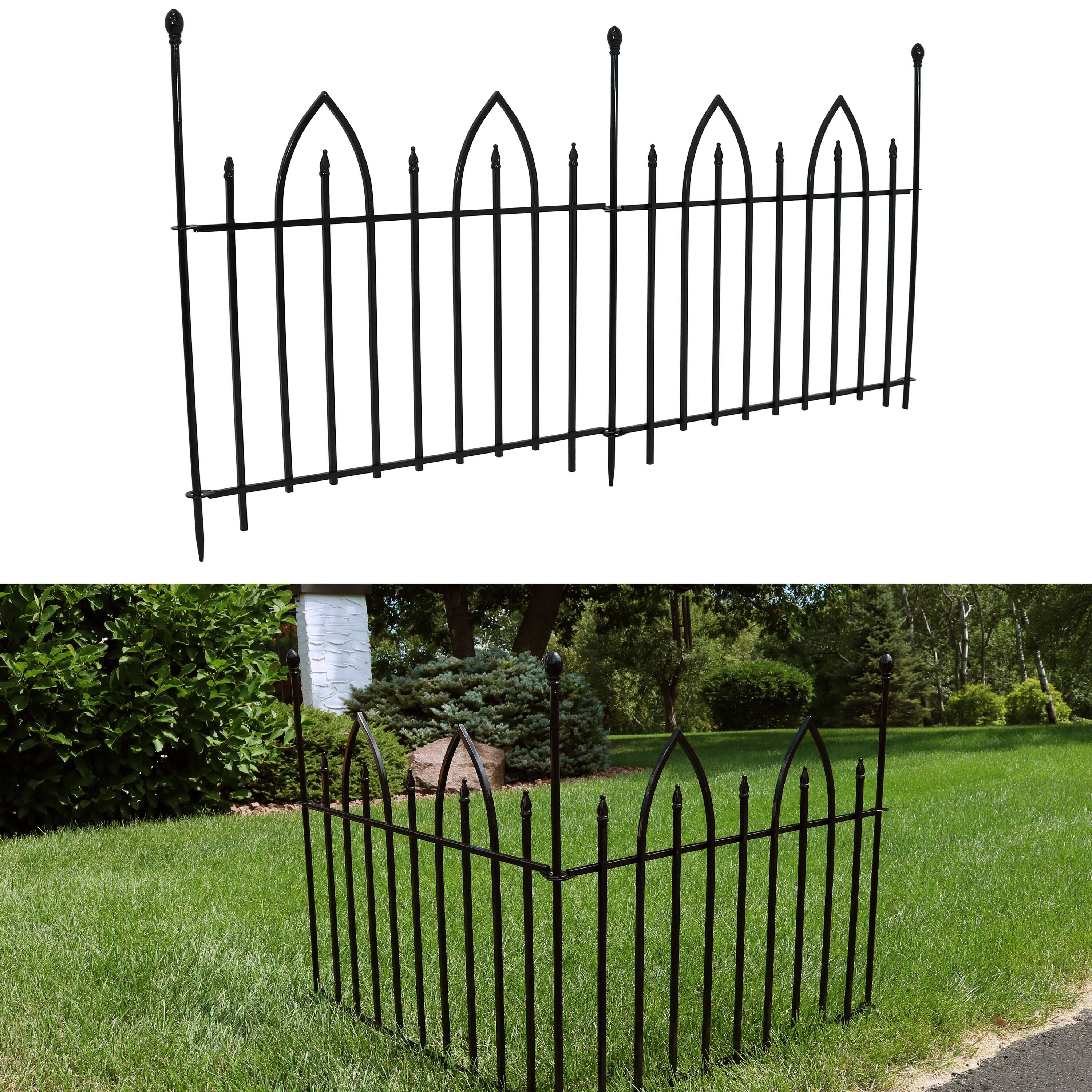 Sunnydaze - 2-Piece Gothic Arch Iron Garden Border Fencing - 6 ft - Black price history on PriceWatchPro