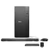 Front. Dell - Dell Tower Desktop,Intel Ultra 5 225,32GB RAM,1TB SSD+160GB Dock Set,UHD Graphics,Keyboard & Mouse,Win 11,Black - Black.