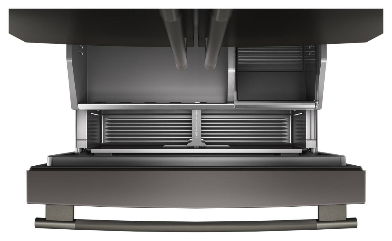 Alt View 6. KitchenAid - 24 Cu. Ft. French Door Counter-Depth Refrigerator  with Internal Water Dispenser - Black Ore.