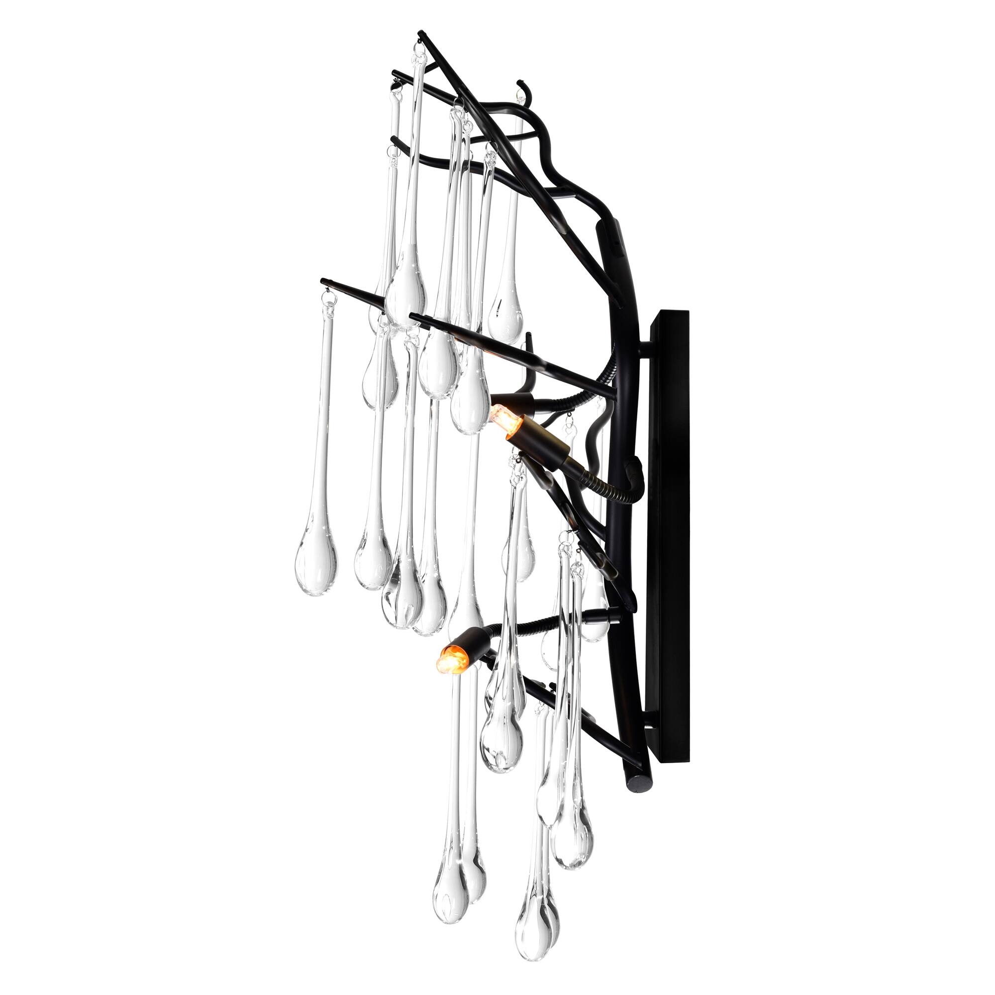 Angle. CWI Lighting - Anita 3 Light Wall Sconce With Black Finish - Black.