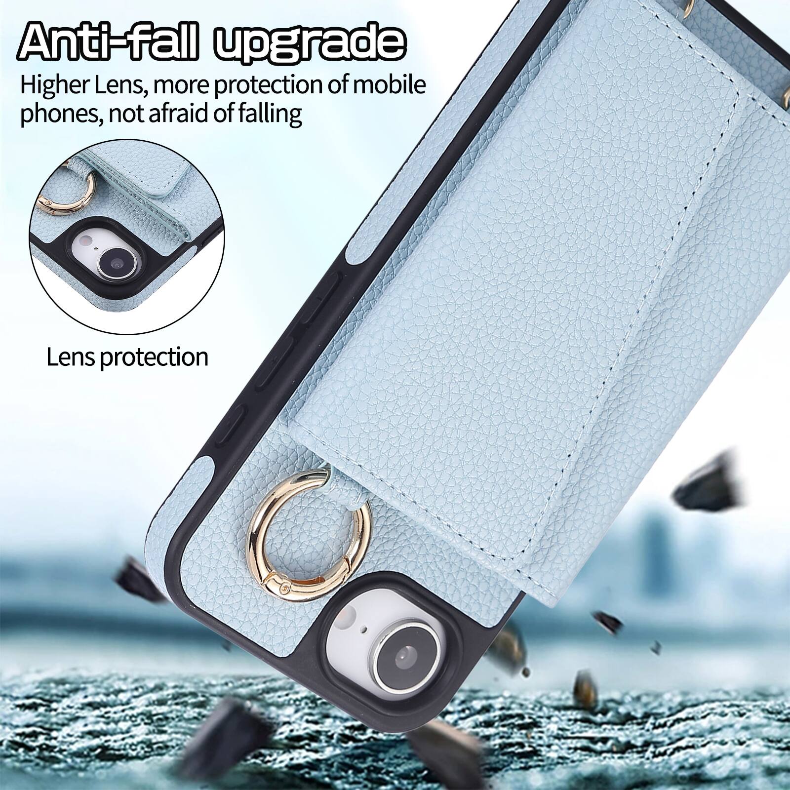 Anti-fall upgrade  
Higher Lens, more protection of mobile phones, not afraid of falling  
Lens protection