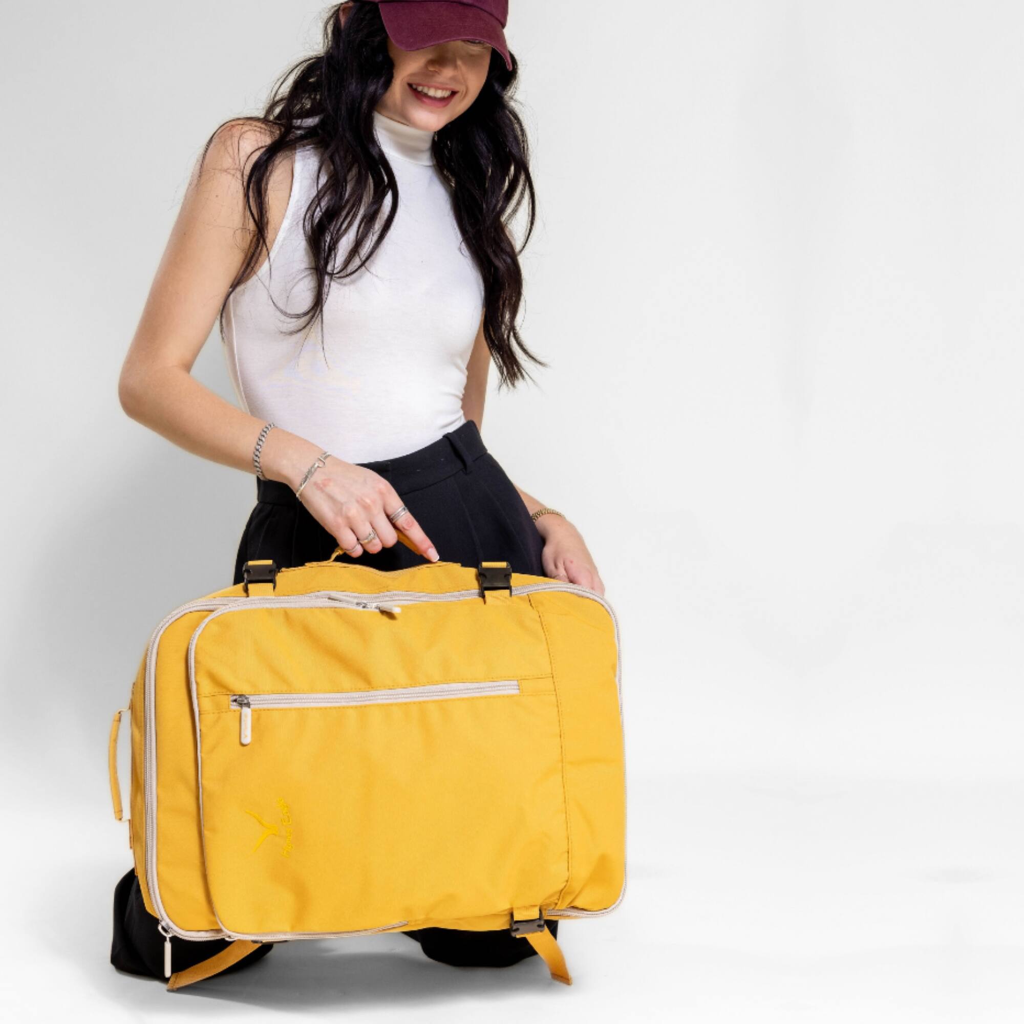 Angle. Hynes Eagle - Carry-On Travel Backpack (38L) - Yellow.