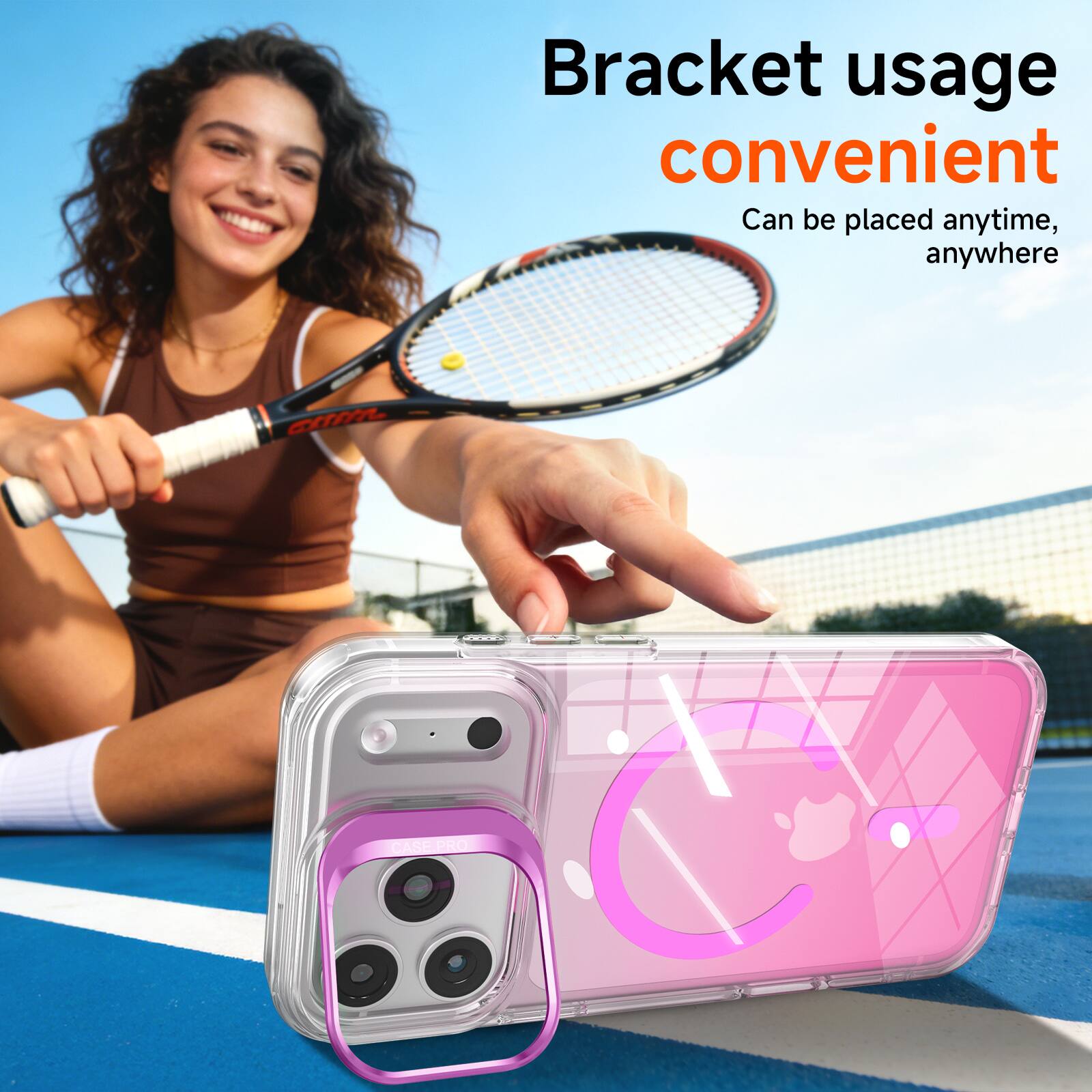 Bracket usage convenient  
Can be placed anytime, anywhere  
CM CASE.PRO