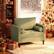 Alt View 4. U-HOMY - Velvet Accent Chair with Pillows – Plush Sofa Chair for Living Room, Bedroom & Office, Tufted Comfy Reading Chair - Green.
