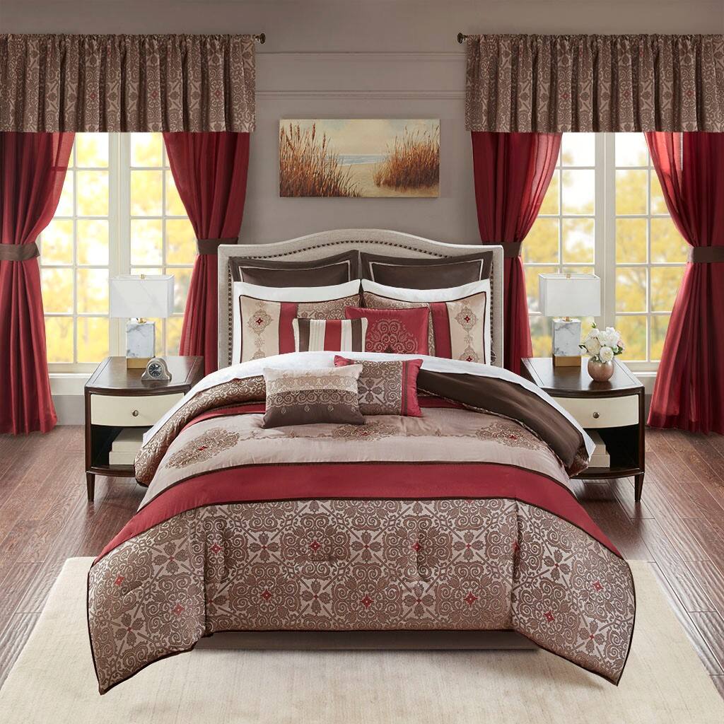 Alt View 4. Gracie Mills - Gracie Mills Morton 24-Piece Complete Bedroom Makeover Room-in-a-Bag Set - Red.
