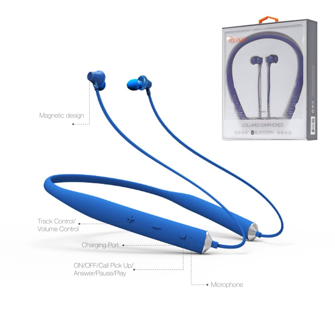 Reiko - Universal Bluetooth Earphones - Blue